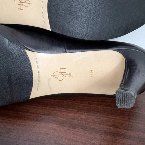 Cole Haan Women's Black Leather Heels Platform Pumps Size 7.5 - Picture 6 of 11